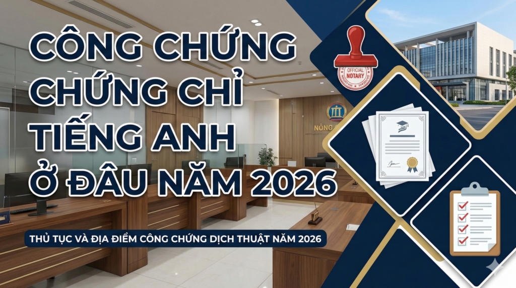 Công chứng chứng chỉ tiếng Anh ở đâu năm 2026 Công chứng chứng chỉ tiếng Anh ở đâu năm 2026
